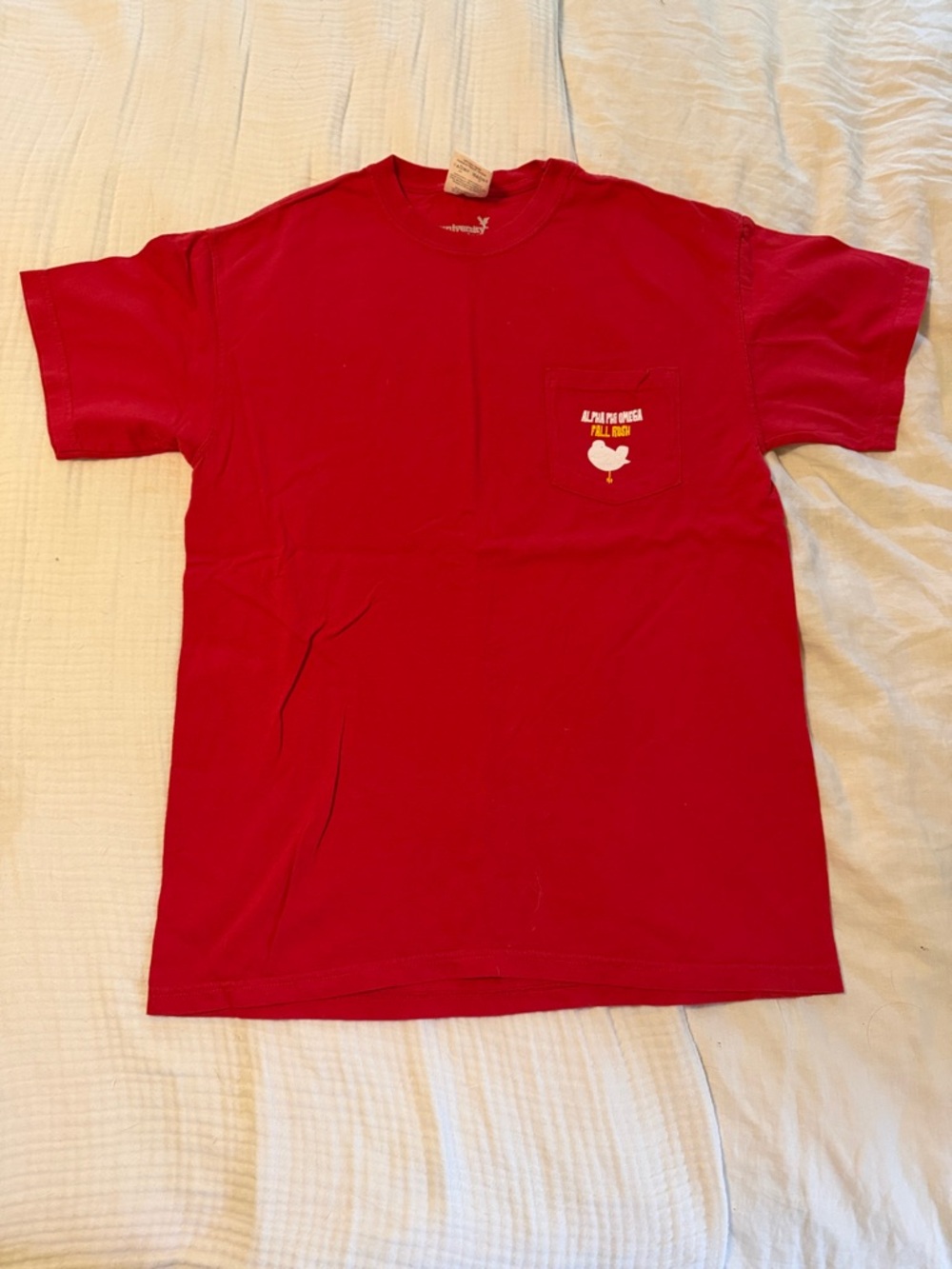 Comfort Colors Red Short Sleeve Pocket Tee